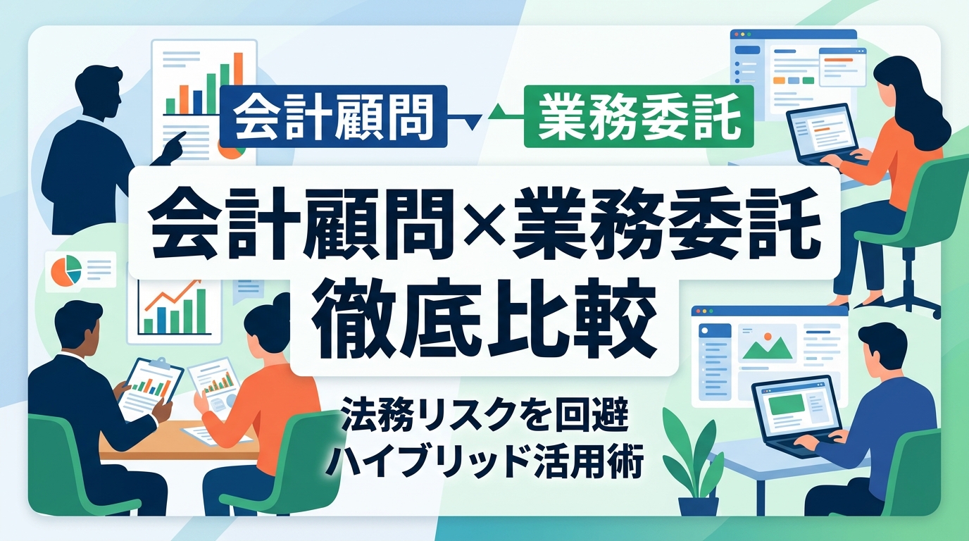 会計顧問と業務委託を徹底比較!法務リスクを回避し経理不足を解消するハイブリッド活用術
