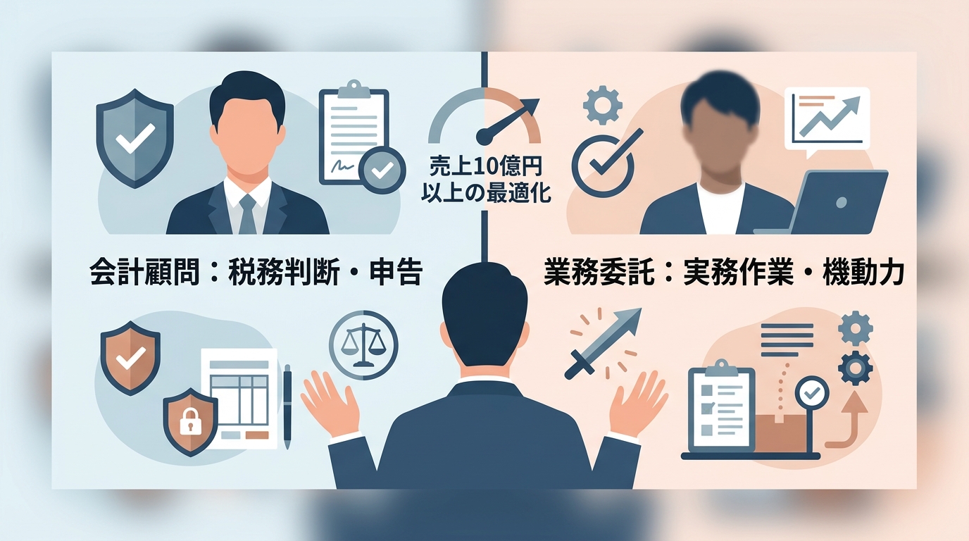 「会計顧問」と「業務委託」の役割はどう違うのか?
