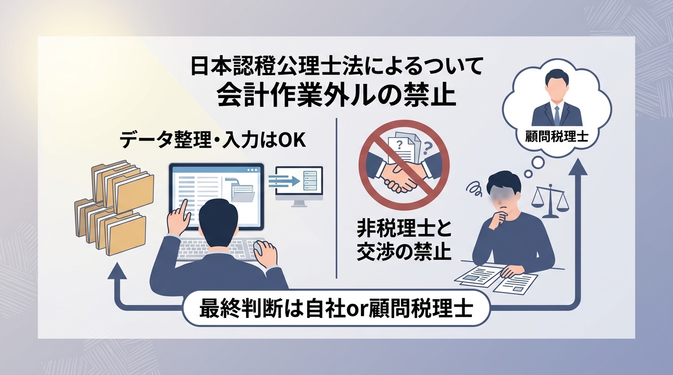 税理士法違反のリスクを避け、安全に経理を外注するポイントとは?
