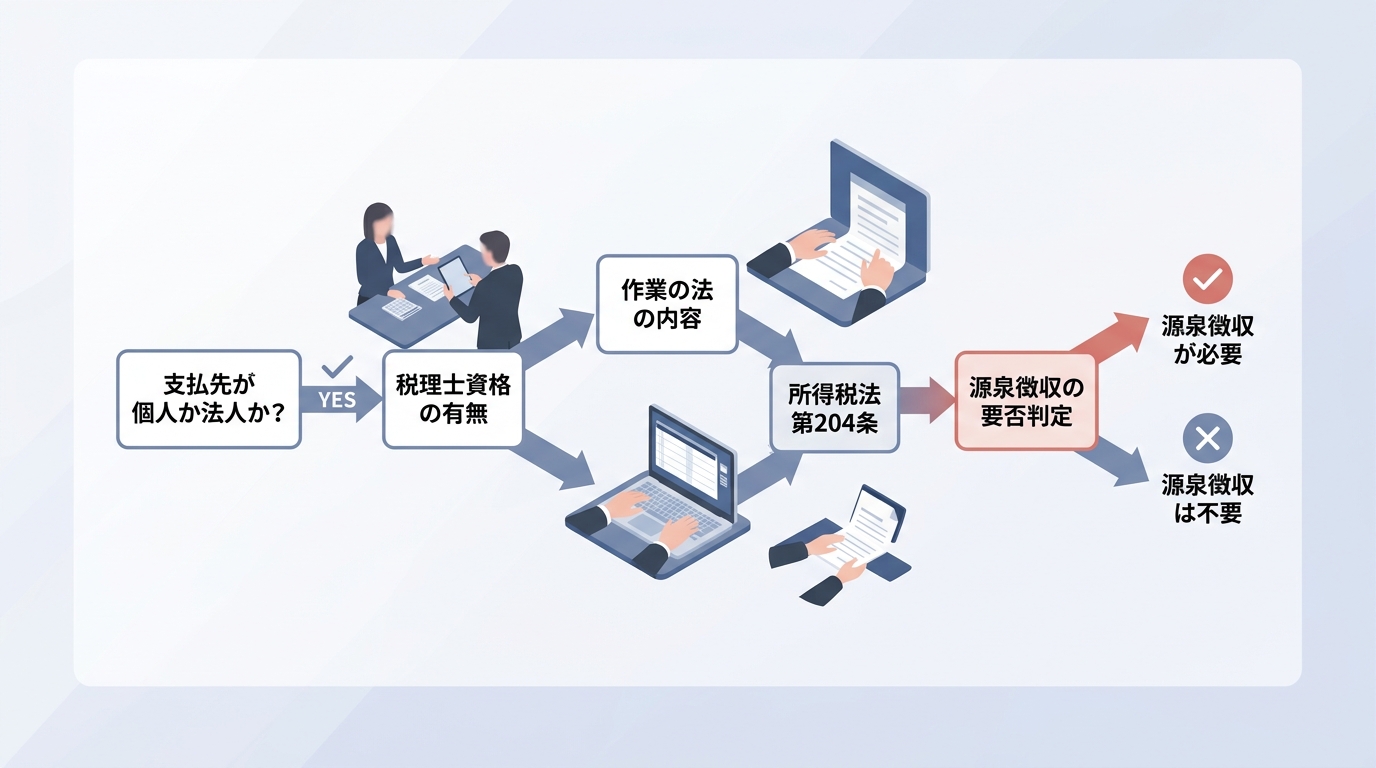 税理士資格の有無で変わる「源泉徴収」の実務ルールと判定フローとは?