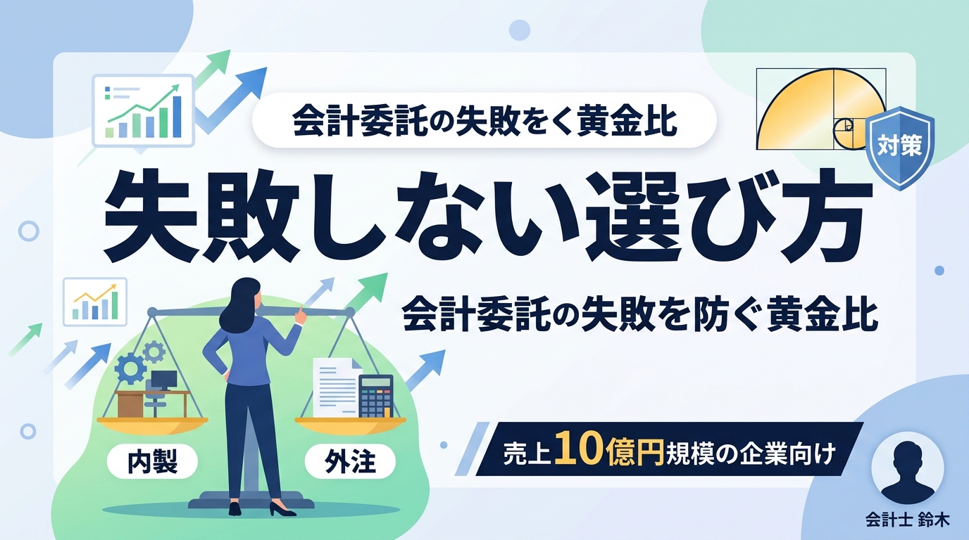 会計業務委託のデメリットを徹底解説!失敗を防ぐ「内製と外注の黄金比」と3つの対策