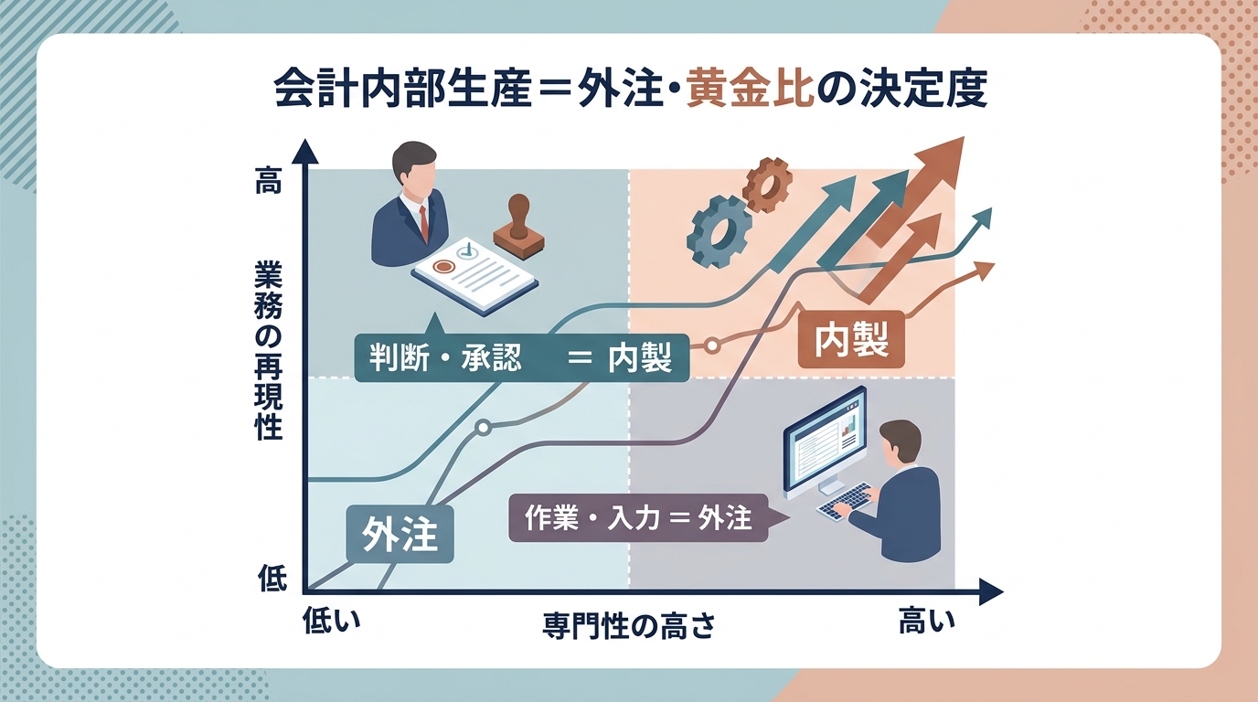 経理の「内製と外注の黄金比」を設計して業務の空洞化を防ぐ判断基準とは?