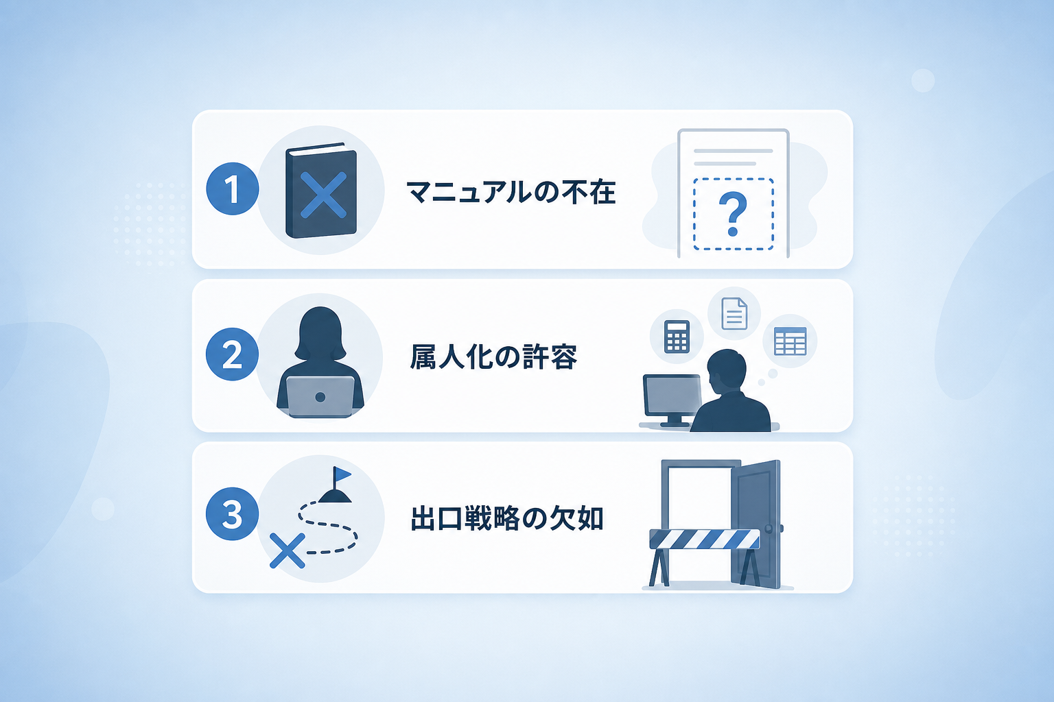 業務がブラックボックス化する失敗事例に共通する組織的特徴とは?