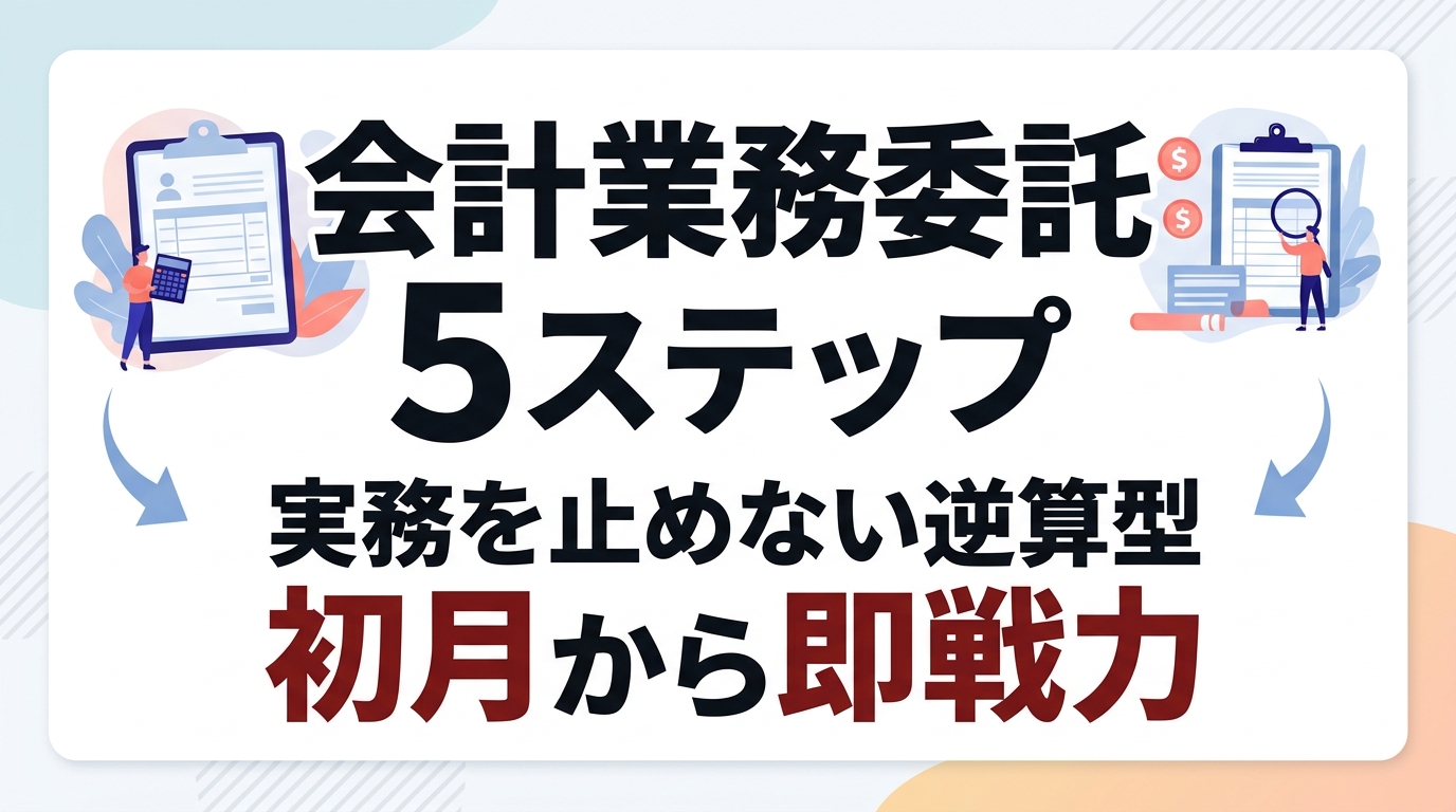会計業務委託の流れを徹底解説！初月から実務を止めない「逆算型」準備5ステップ
