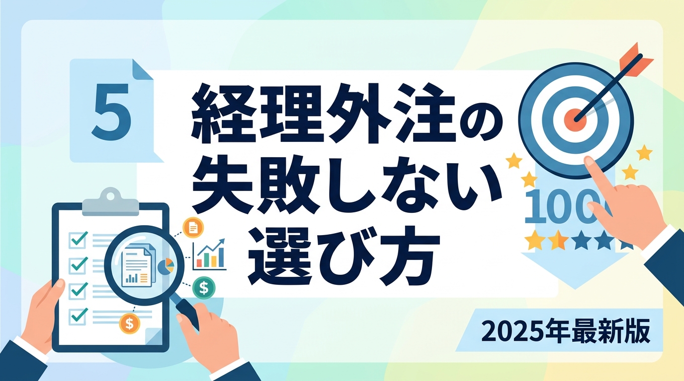 【経理業務委託の選定基準】失敗事例から学ぶ!自社に最適な外注先を選ぶスコアリング法