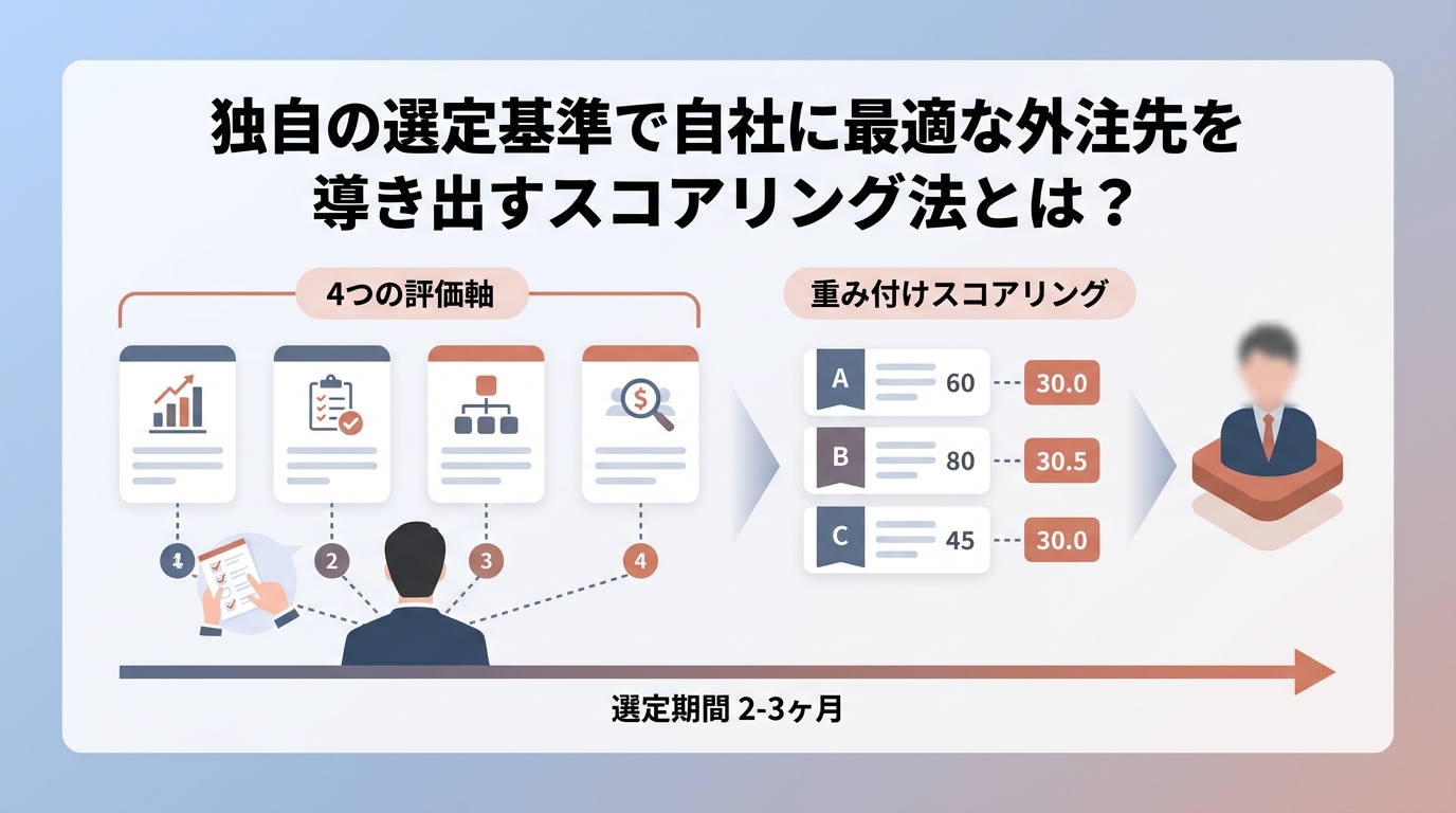 独自の選定基準で自社に最適な外注先を導き出すスコアリング法とは?