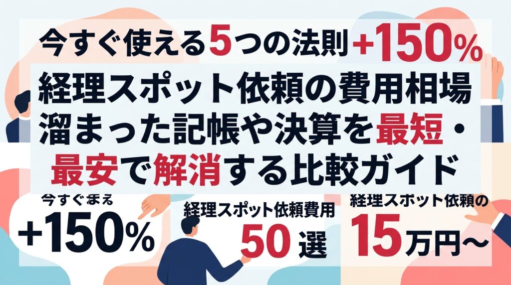 経理スポット依頼の費用相場｜溜まった記帳や決算を最短・最安で解消する比較ガイド