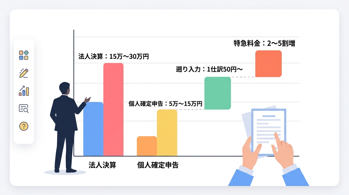 経理のスポット依頼にかかる費用相場と特急・遡り料金の内訳は?