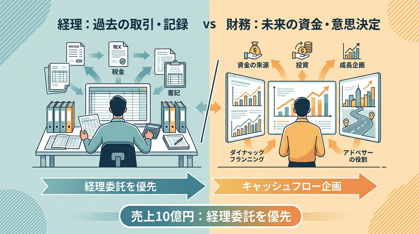 経理と財務の委託における役割の違いと優先順位とは?