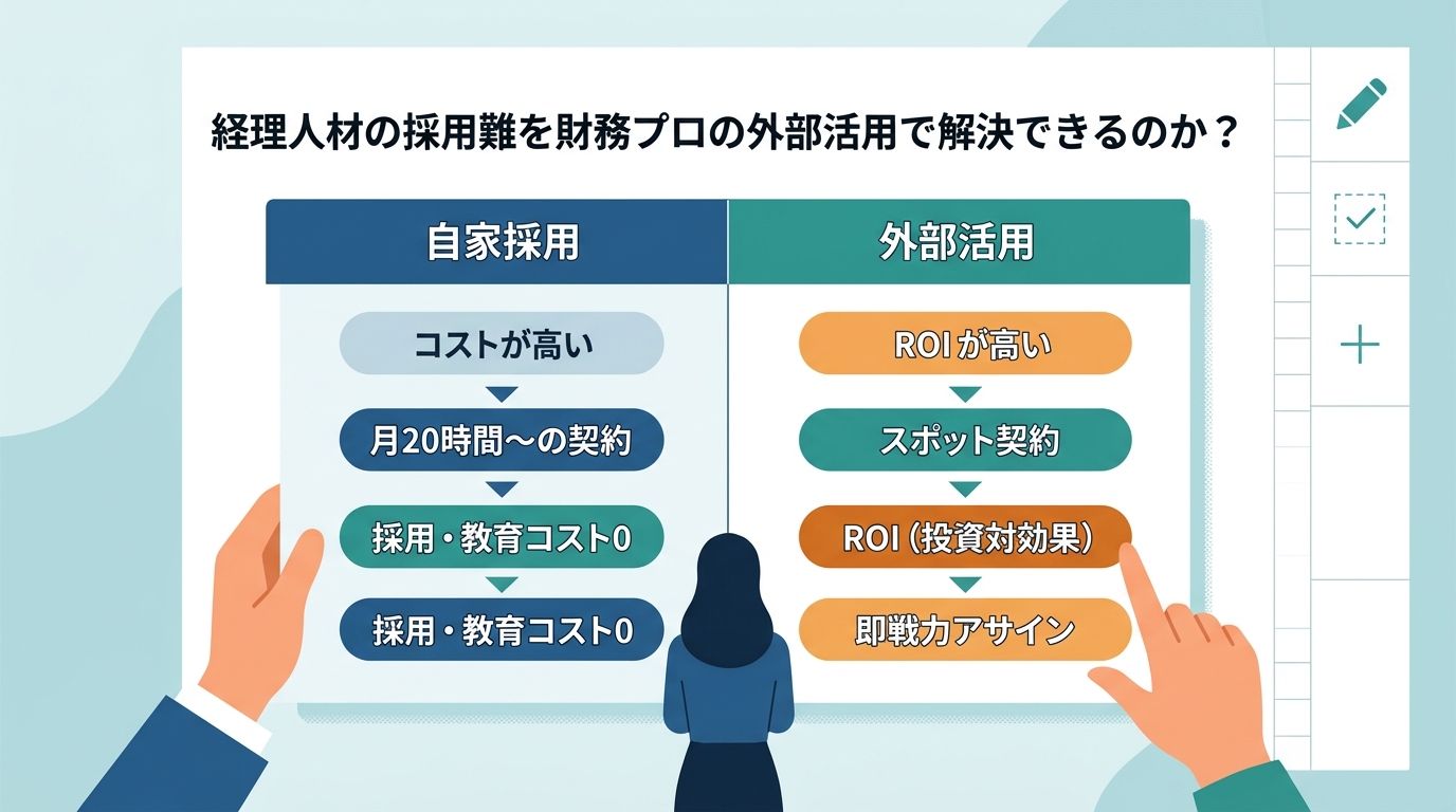 経理人材の採用難を財務プロの外部活用で解決できるのか？