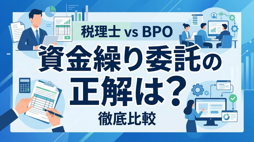 資金繰り表作成の委託はどこが正解？税理士・BPOの費用対効果を目的別に徹底比較