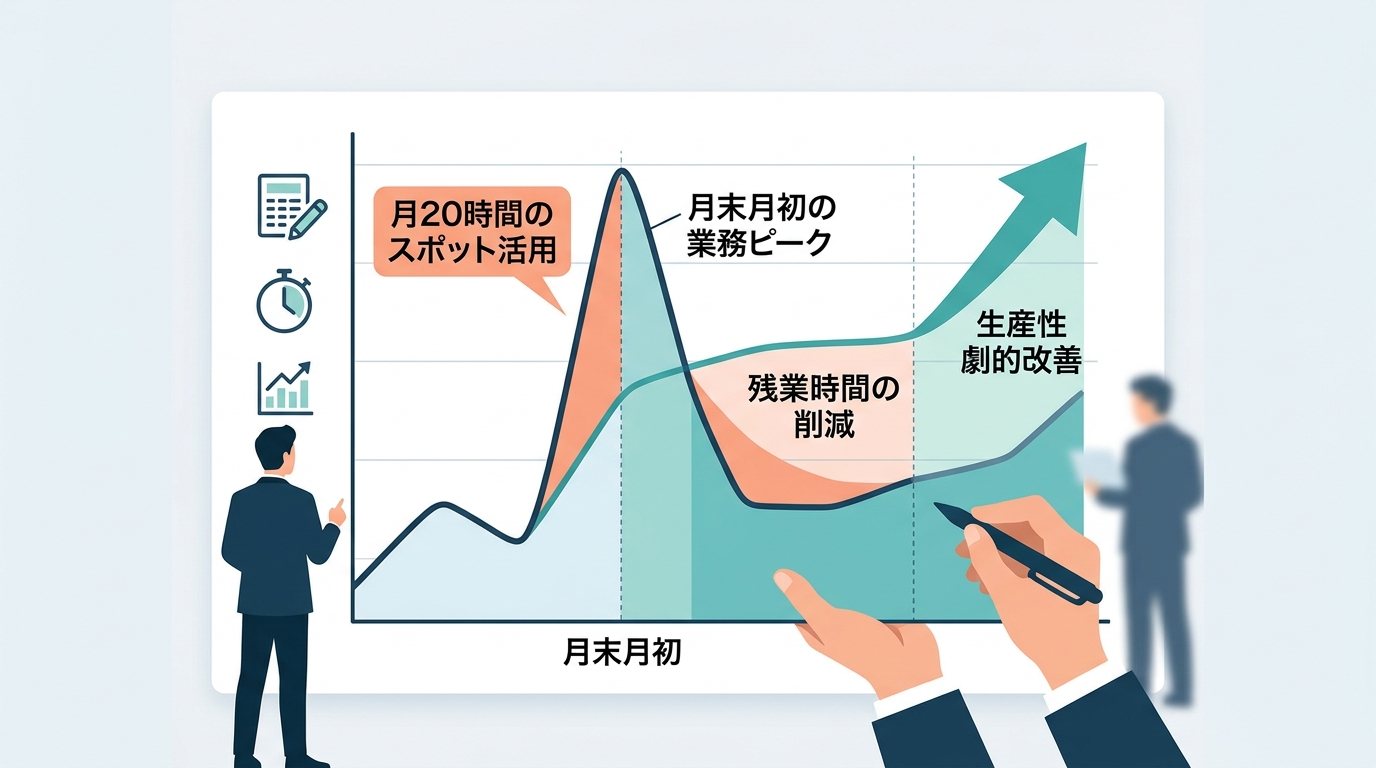 月20時間のスポット契約で月末月初のみの経理業務を外出しできるのか？