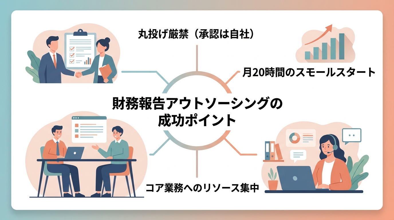 まとめ：財務報告アウトソーシングの成功ポイント