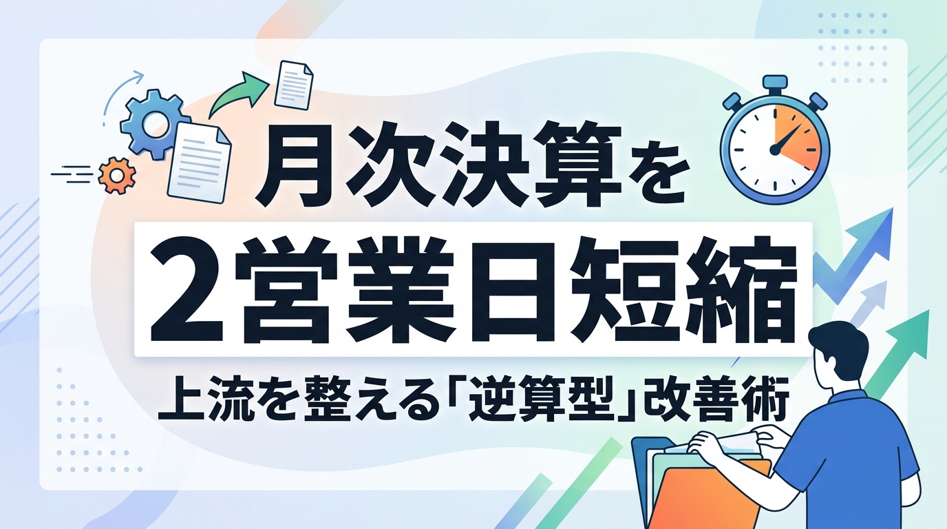 【月末月初】経理の残業を削減!他部署を動かし上流を整える「逆算型」改善の秘訣