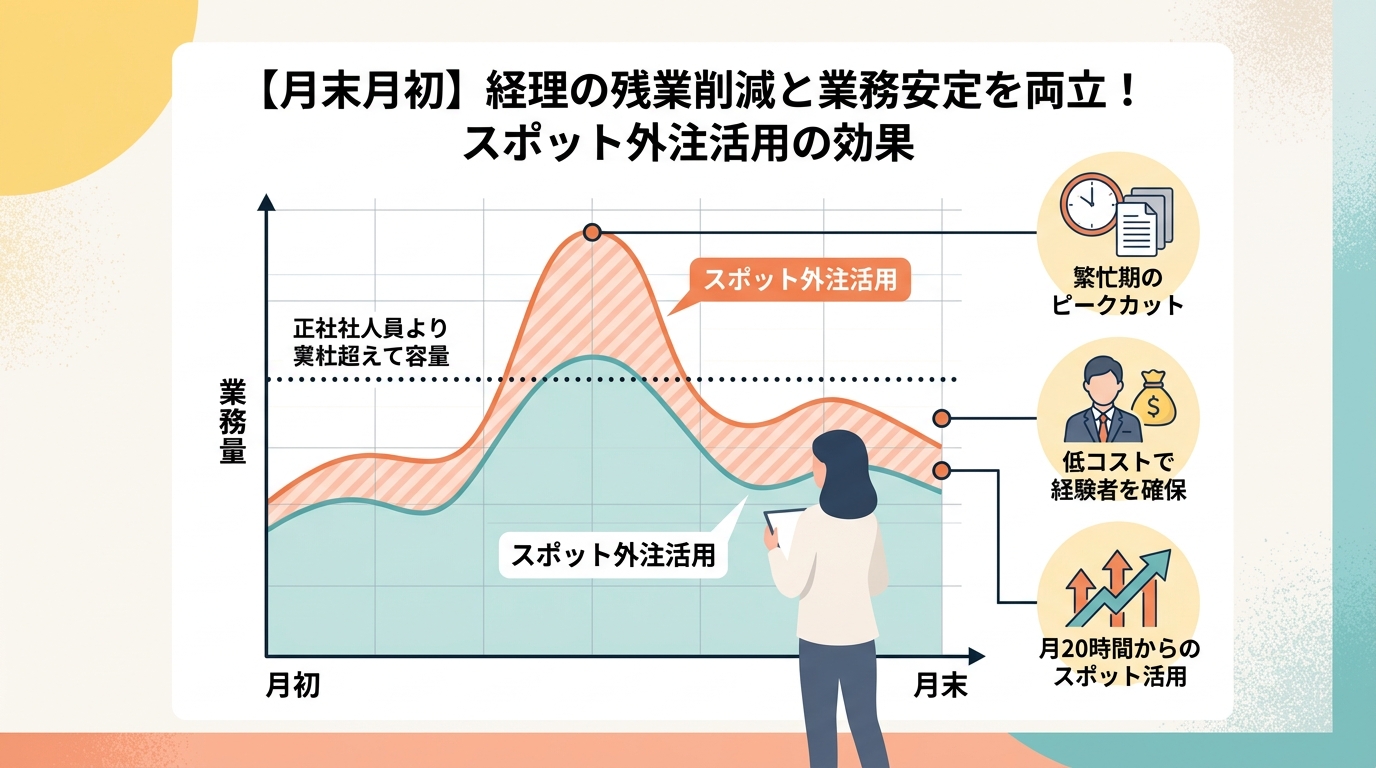 月末月初のスポット外注で経理の残業削減と業務安定を両立できるのか?